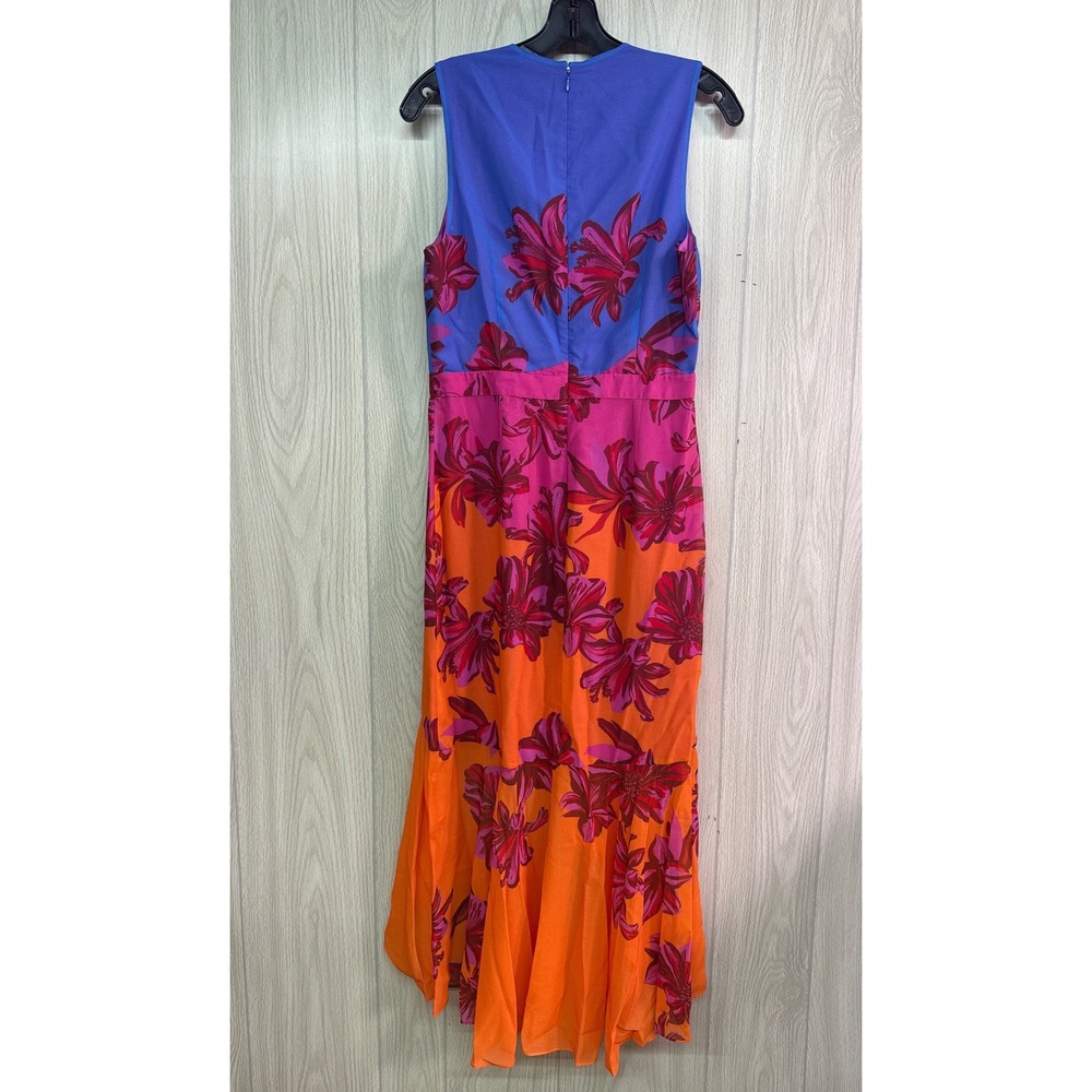 Milly Nanci Sunset Flower Ruffle Dress Size 8 New With Tags - Picture 3 of 5